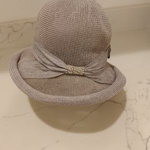 Jeanne Simmons Gray Women's Dress Hat with Sequins